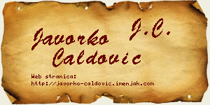 Javorko Ćaldović vizit kartica